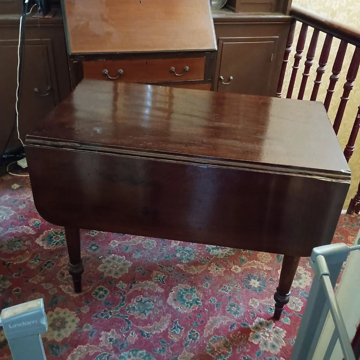 Rosewood Drop-Leaf Space-Saving Table - Image 2