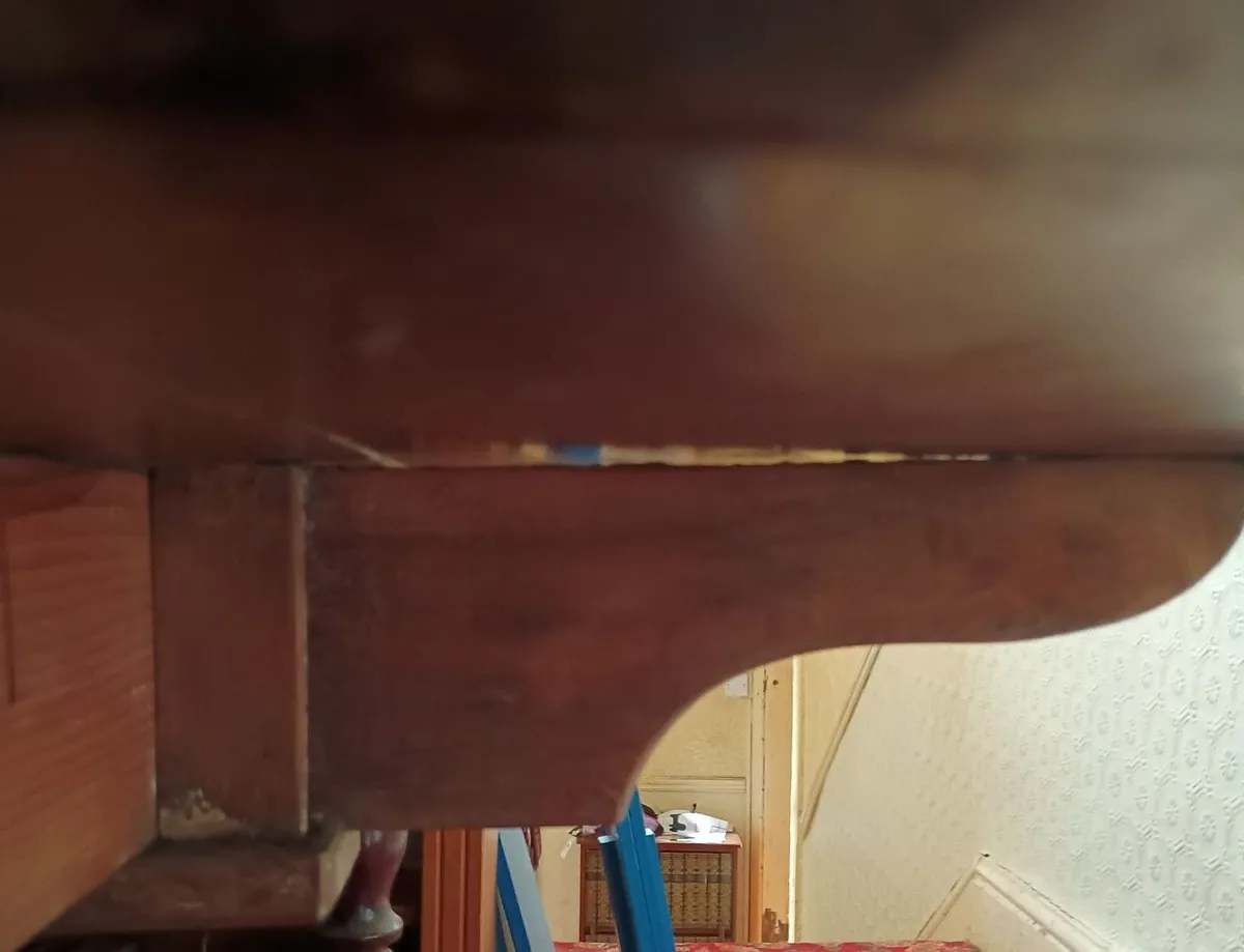 Rosewood Drop-Leaf Space-Saving Table - Image 3