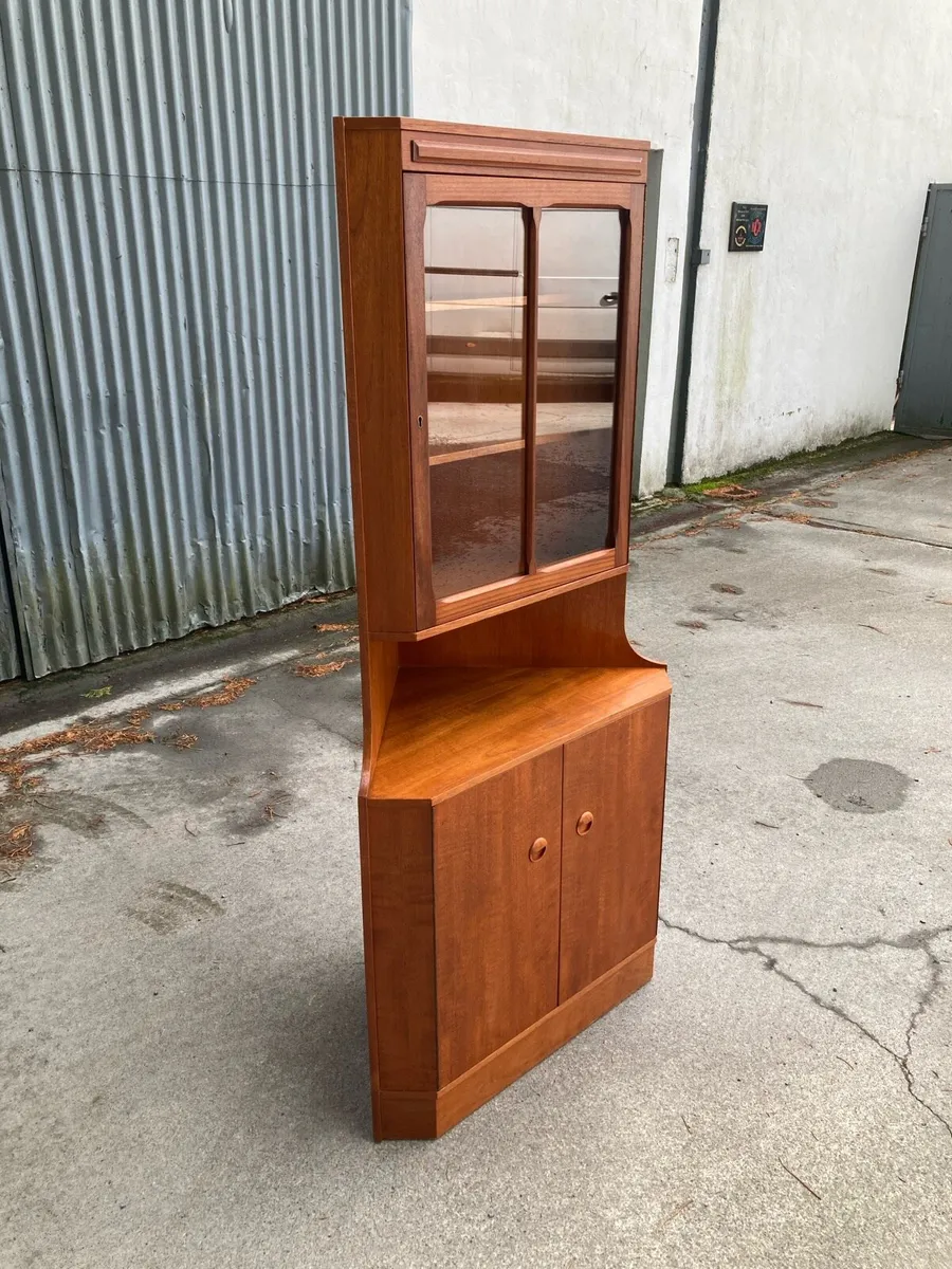 1970s Teak Corner Display Cabinet - Open Sat 10th - Image 2