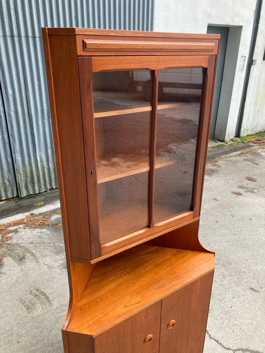 1970s Teak Corner Display Cabinet - Open Sat 10th - Image 4