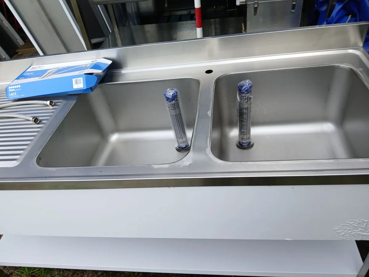 Staneless steel cabbinet double sink unit delivere - Image 2