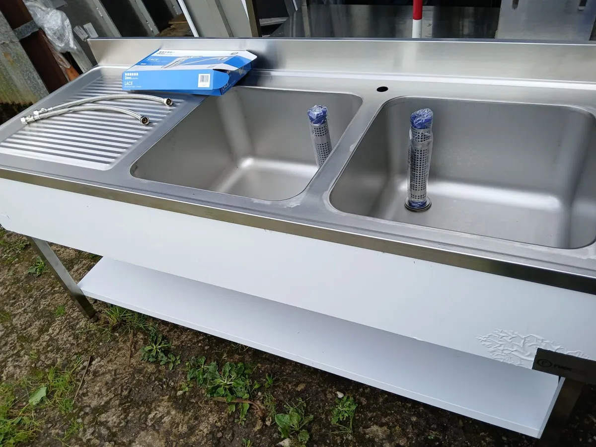 Staneless steel cabbinet double sink unit delivere - Image 3
