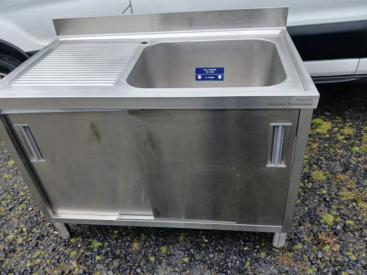 Staneless steel cabbinet sink unit complete - Image 1