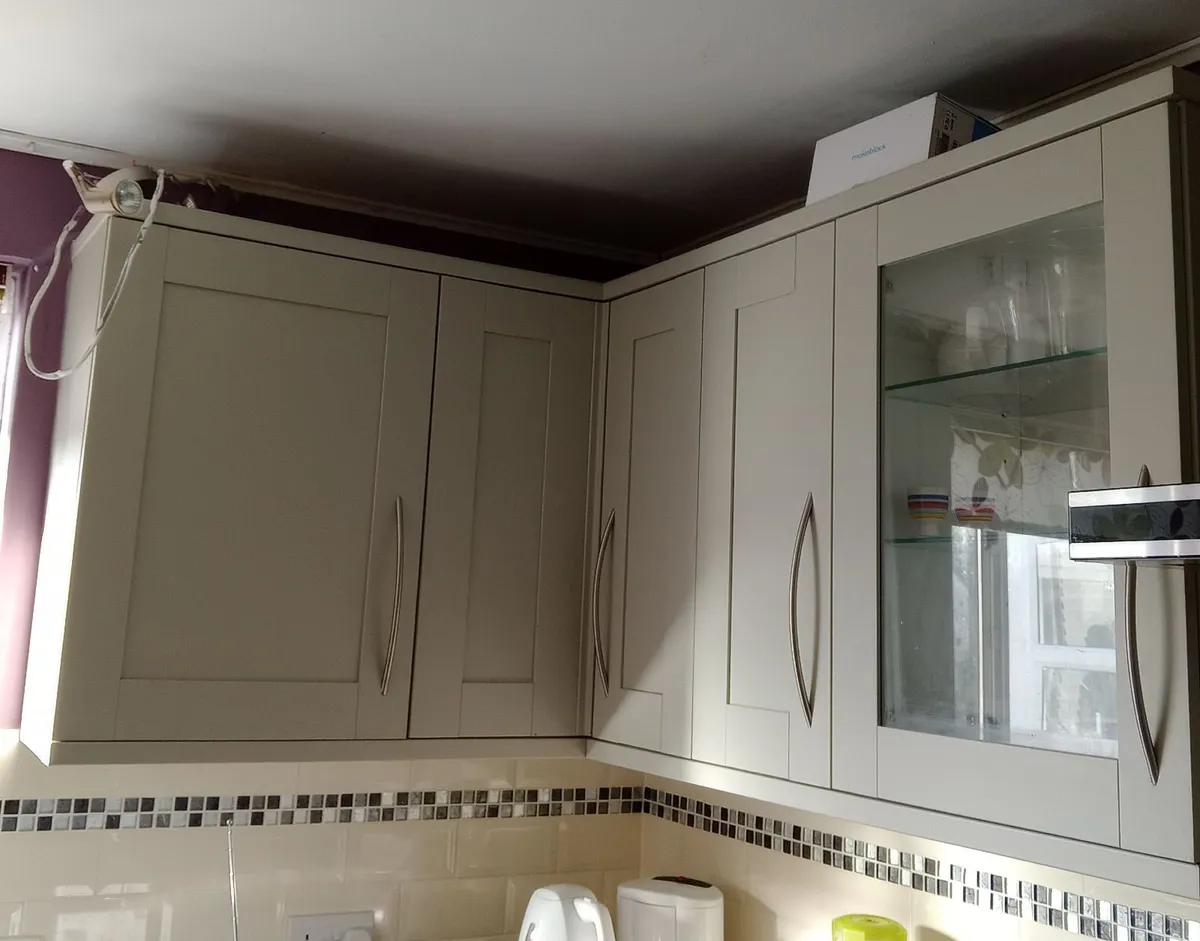 FREE Kitchen Wall Units (Matt grey/green) - Image 1