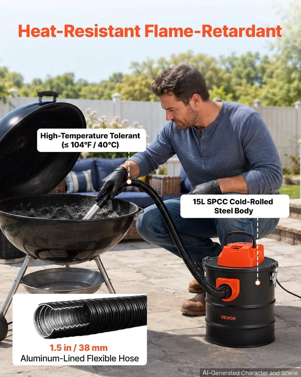15L 1200W Ash Vacuum Cleaner - Image 3