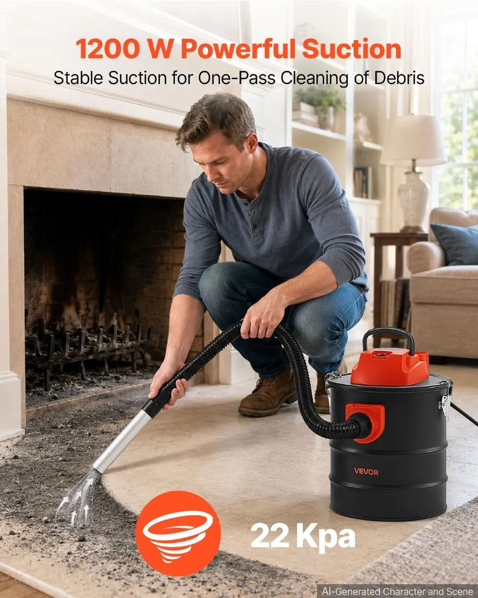 15L 1200W Ash Vacuum Cleaner - Image 2