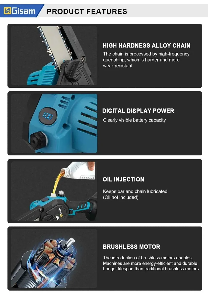 Chainsaw Makita 8 Inch Mini Brushless Pruning Port - Image 4