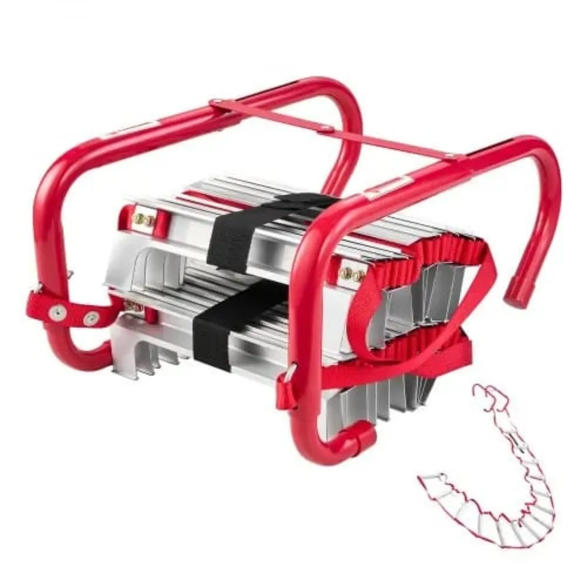Fire Escape Ladder, 2-Story 4m Retractable Emergen - Image 1