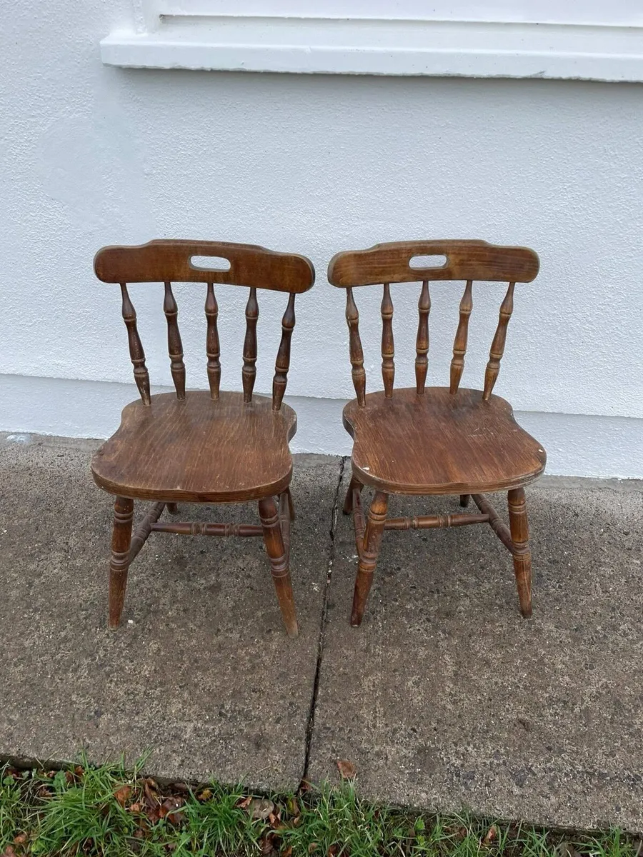 2 wooden kitchen chairs - Image 4