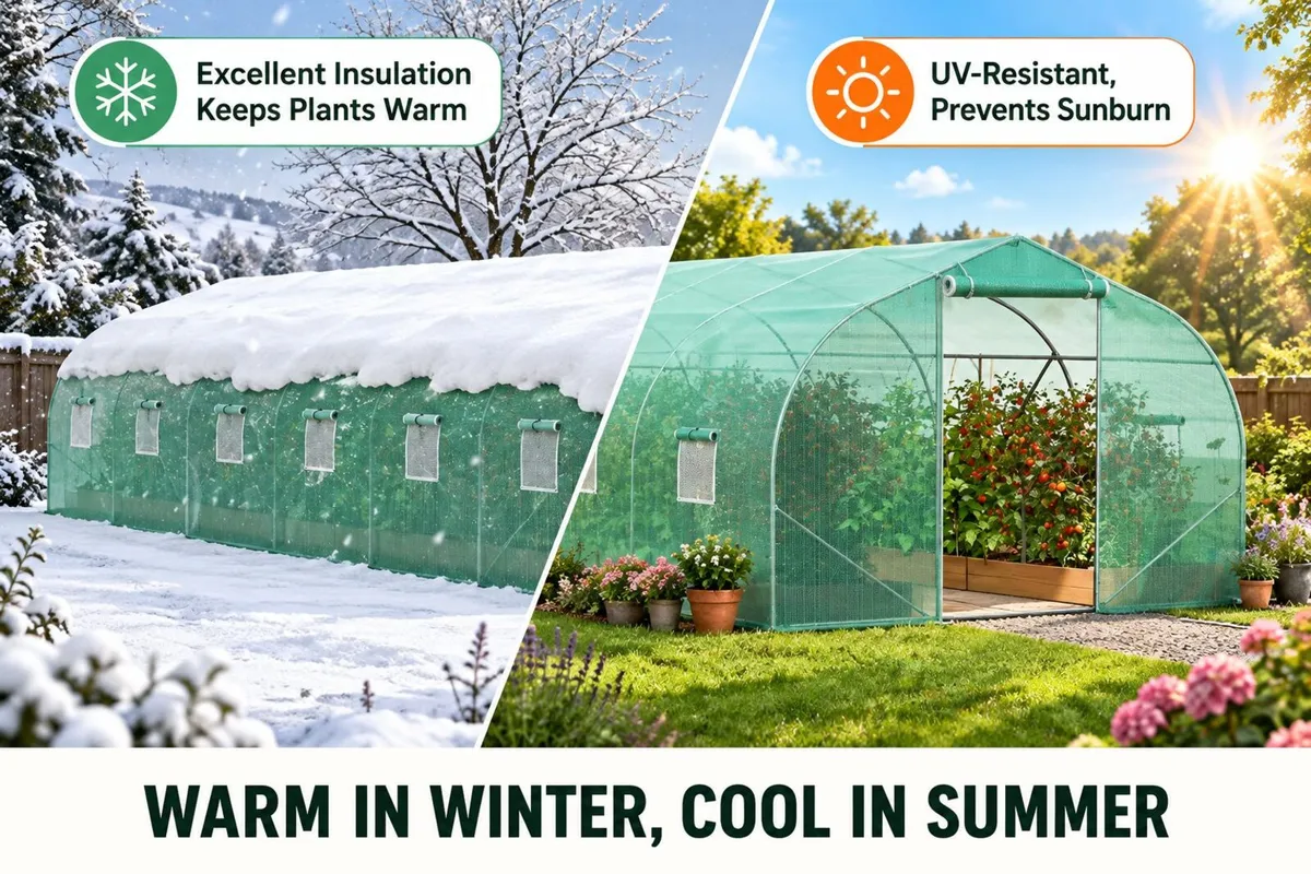 Large Walk-In Tunnel Greenhouse 30 x 10 ft Heavy - Image 2