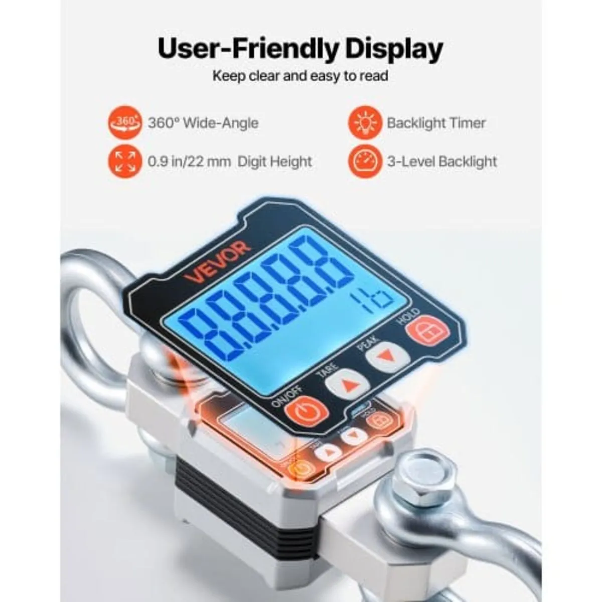 Digital Crane Scale, 6600 lbs/3000 kg Max Capacity - Image 4