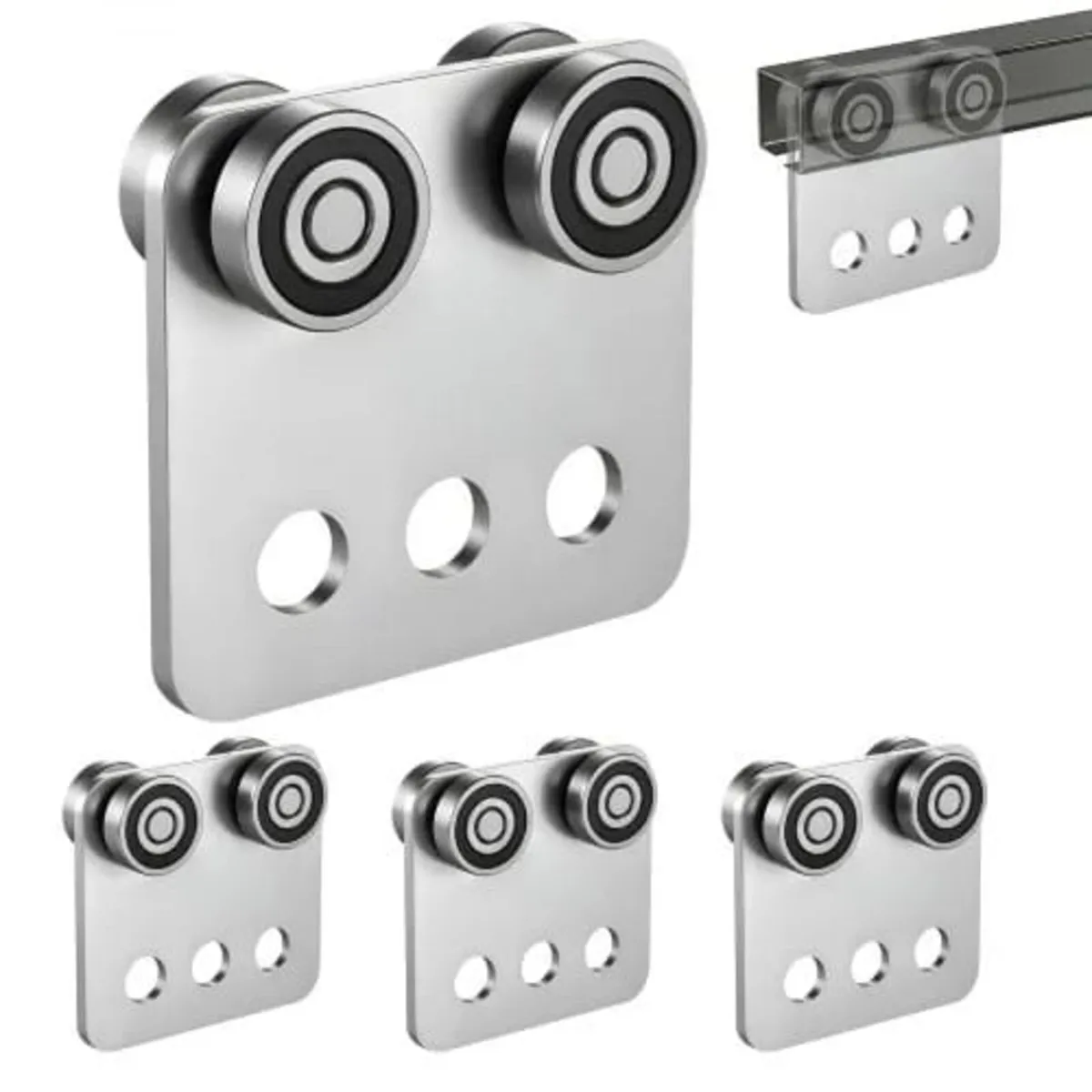 4 Wheel Trolley Assembly Rollers, 4 Pcs 499 kg Loa - Image 1