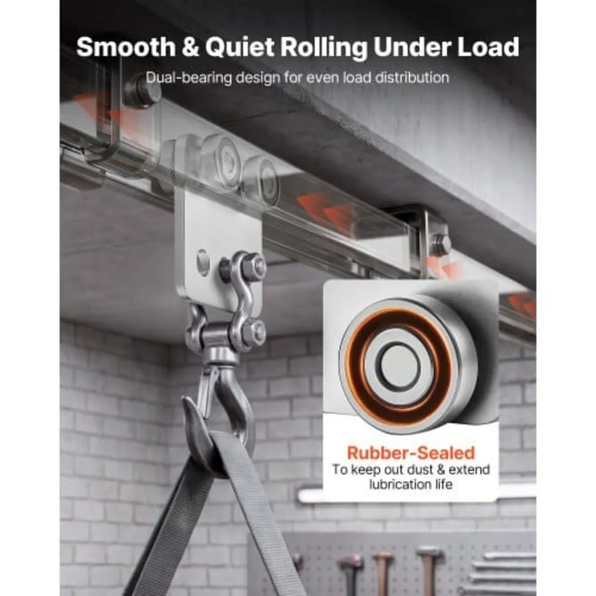 4 Wheel Trolley Assembly Rollers, 4 Pcs 499 kg Loa - Image 3
