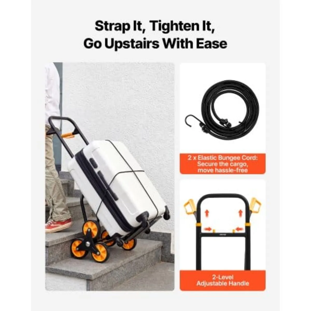 Stair Climbing Cart, 200 kg Stair-Climbing Capacit - Image 3