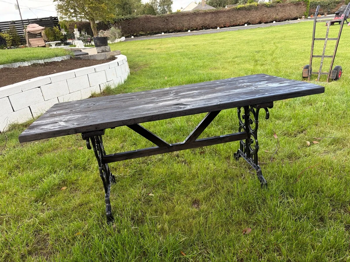 cast iron garden table new - Image 3
