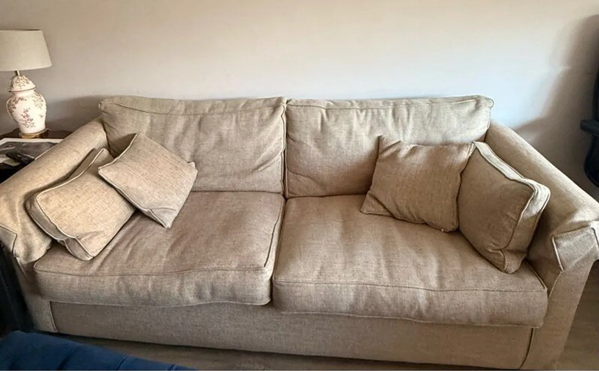 Large Cream/beige sofa - Image 1