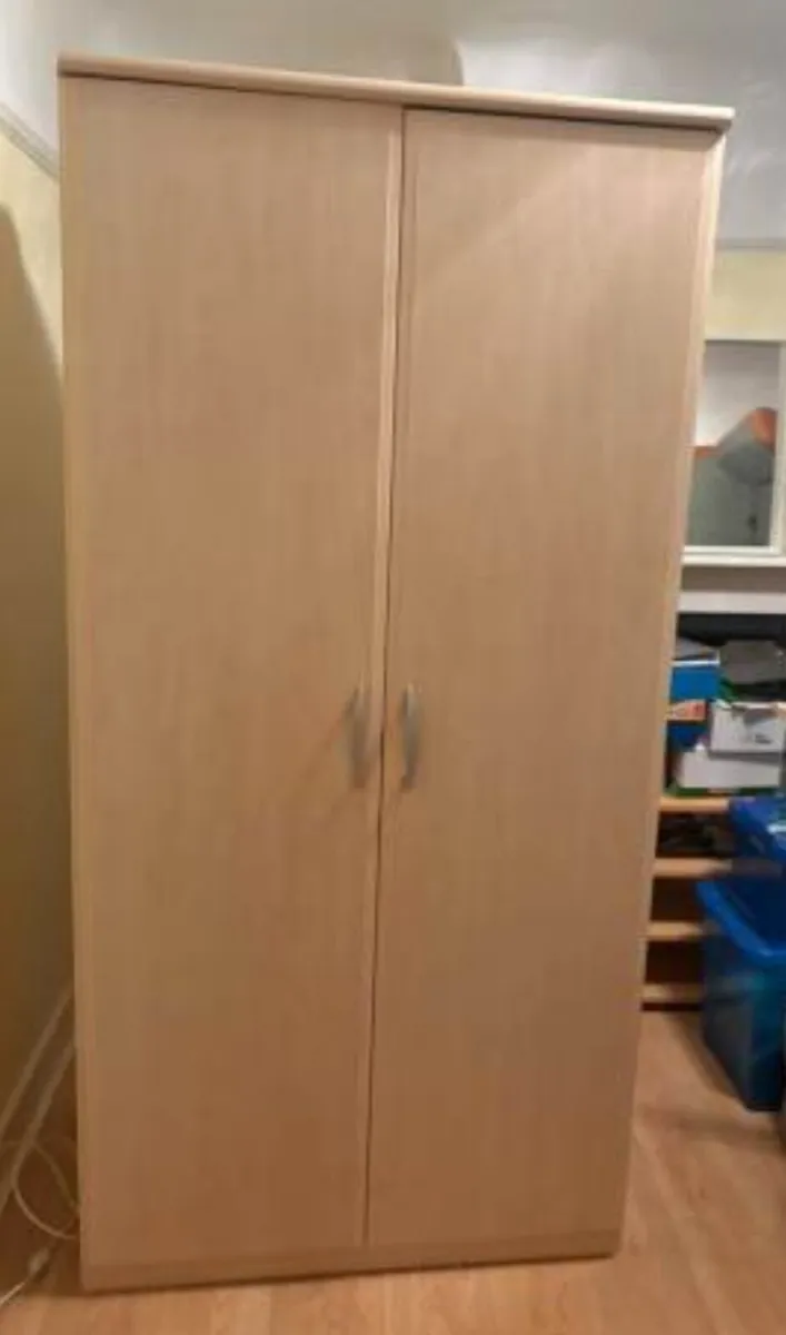 Solid double door wardrobe