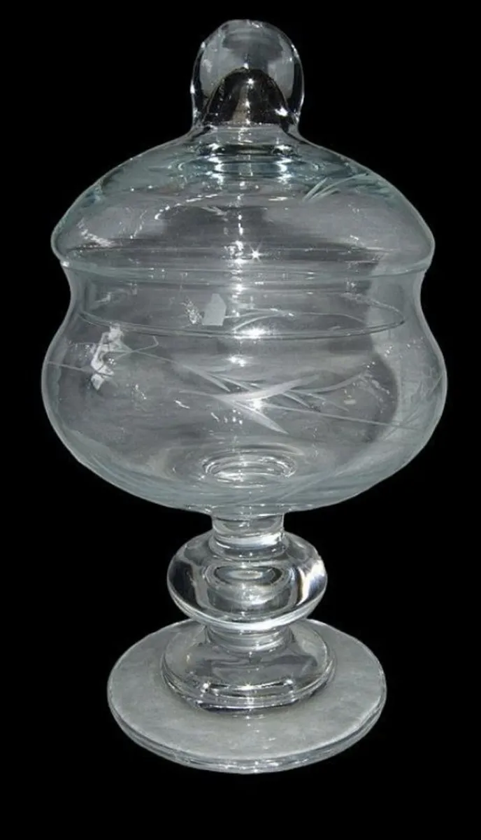 Vintage Duiske Crystal Lidded Pedestal Candy Jar - Image 1
