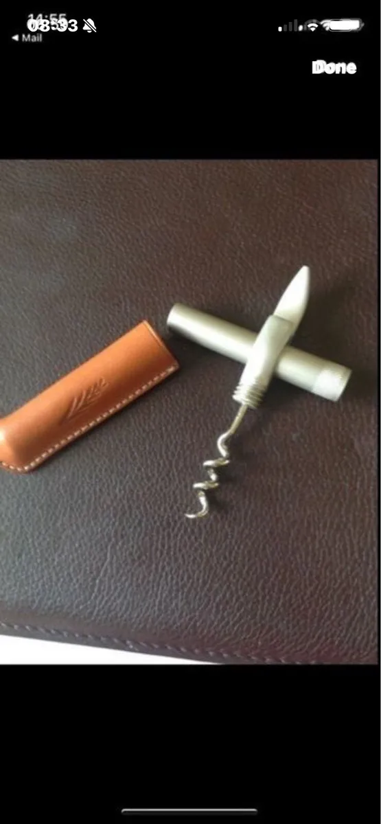 Corkscrew & Bottle Opener in Leather Case - Image 2