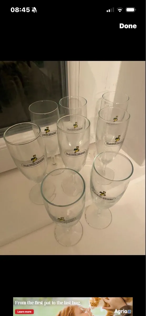 Very Rare Set of 8 Babycham Flutes - Image 2
