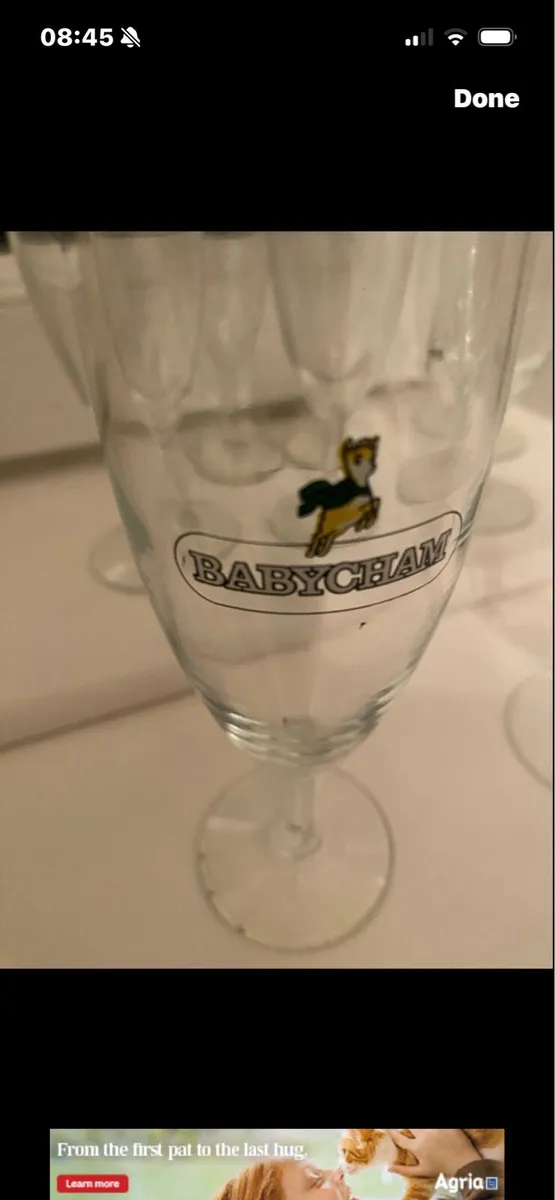 Very Rare Set of 8 Babycham Flutes - Image 4