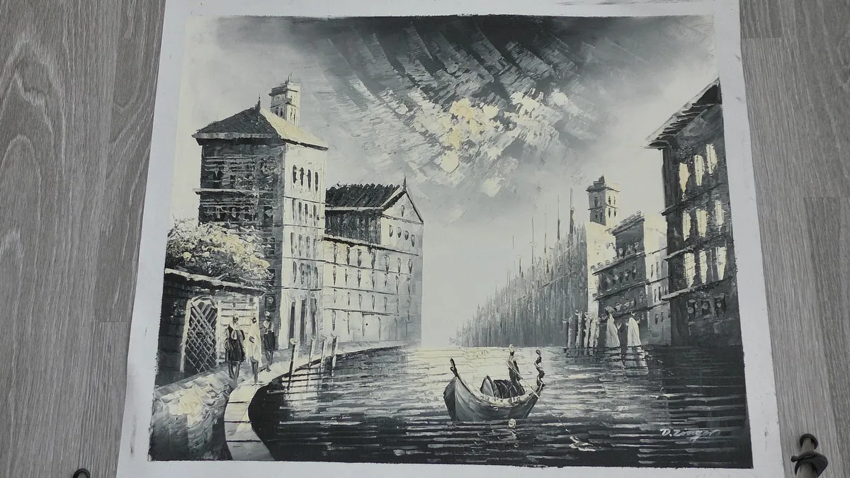 Oil Painting on Canvas.   Sign - Image 3
