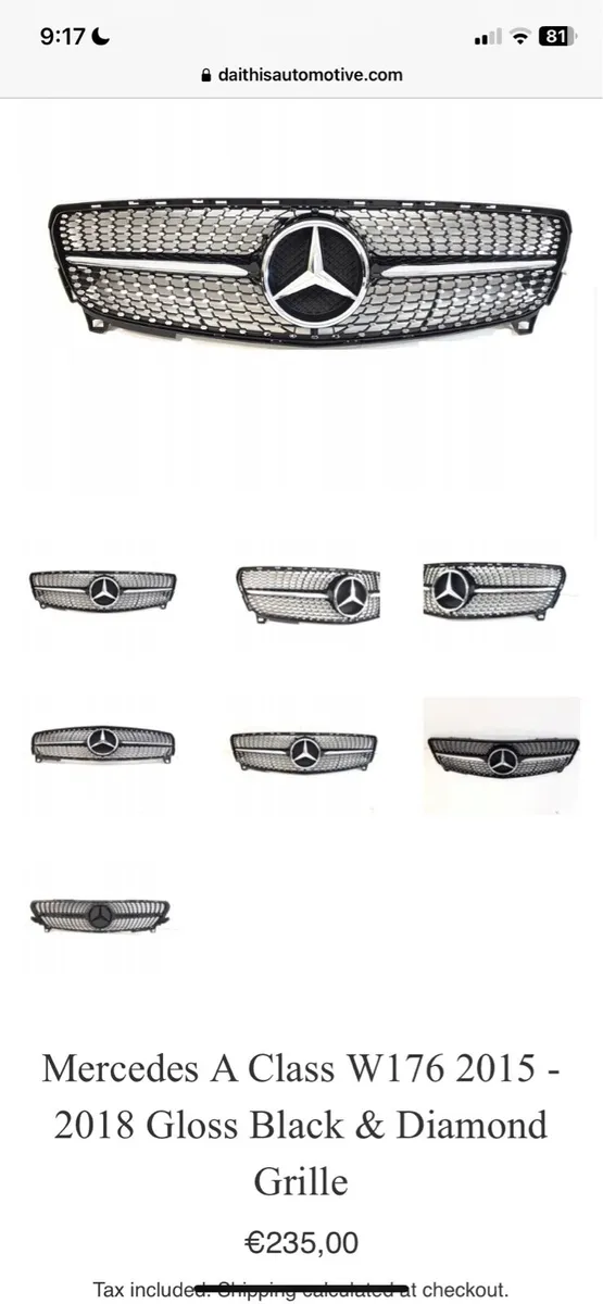 Grill for an A class Mercedes 2012-2015 - Image 2