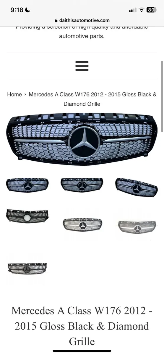 Grill for an A class Mercedes 2012-2015 - Image 1