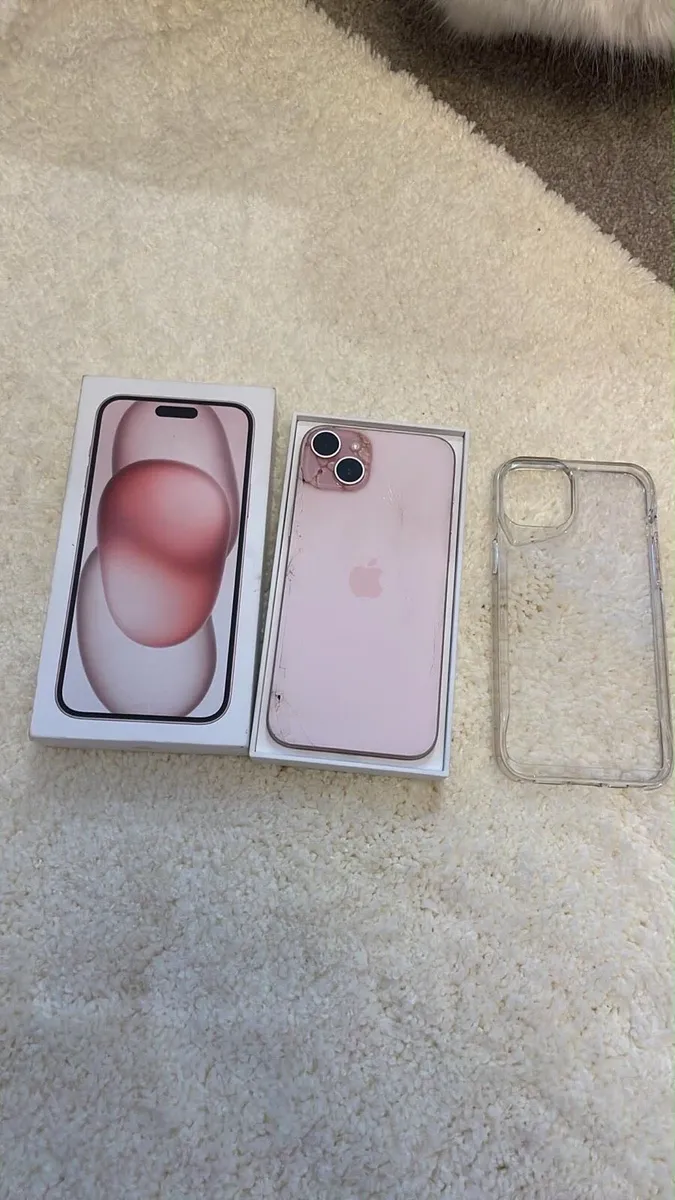 iPhone 15 plus sim free 128GB pink with box access - Image 4