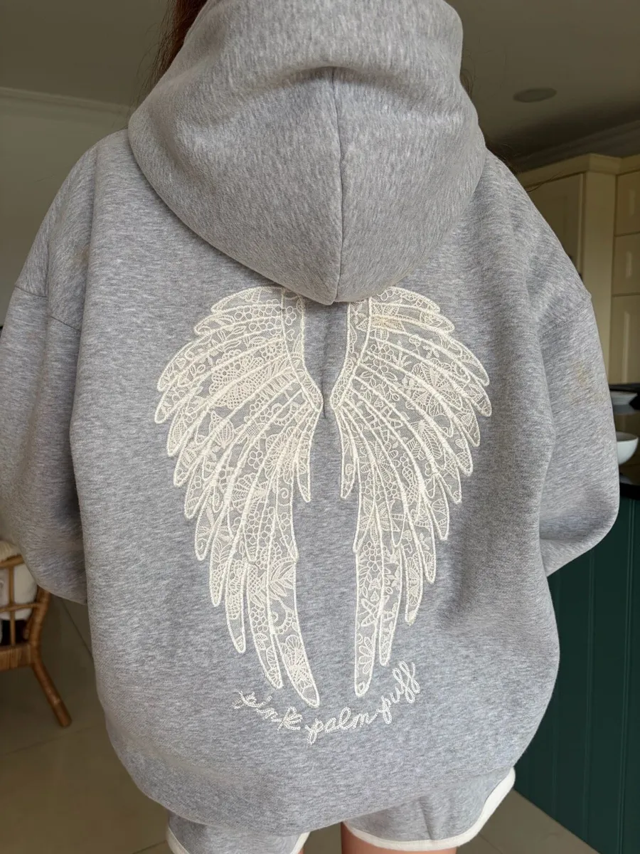 Pink Palm Puff Hoodie - Image 2