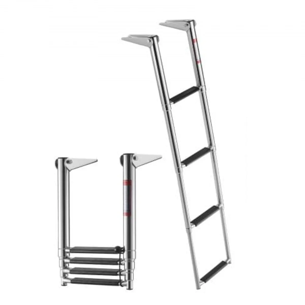 Boat Ladder, 4 Steps, Stainless Steel Telescoping - Image 1