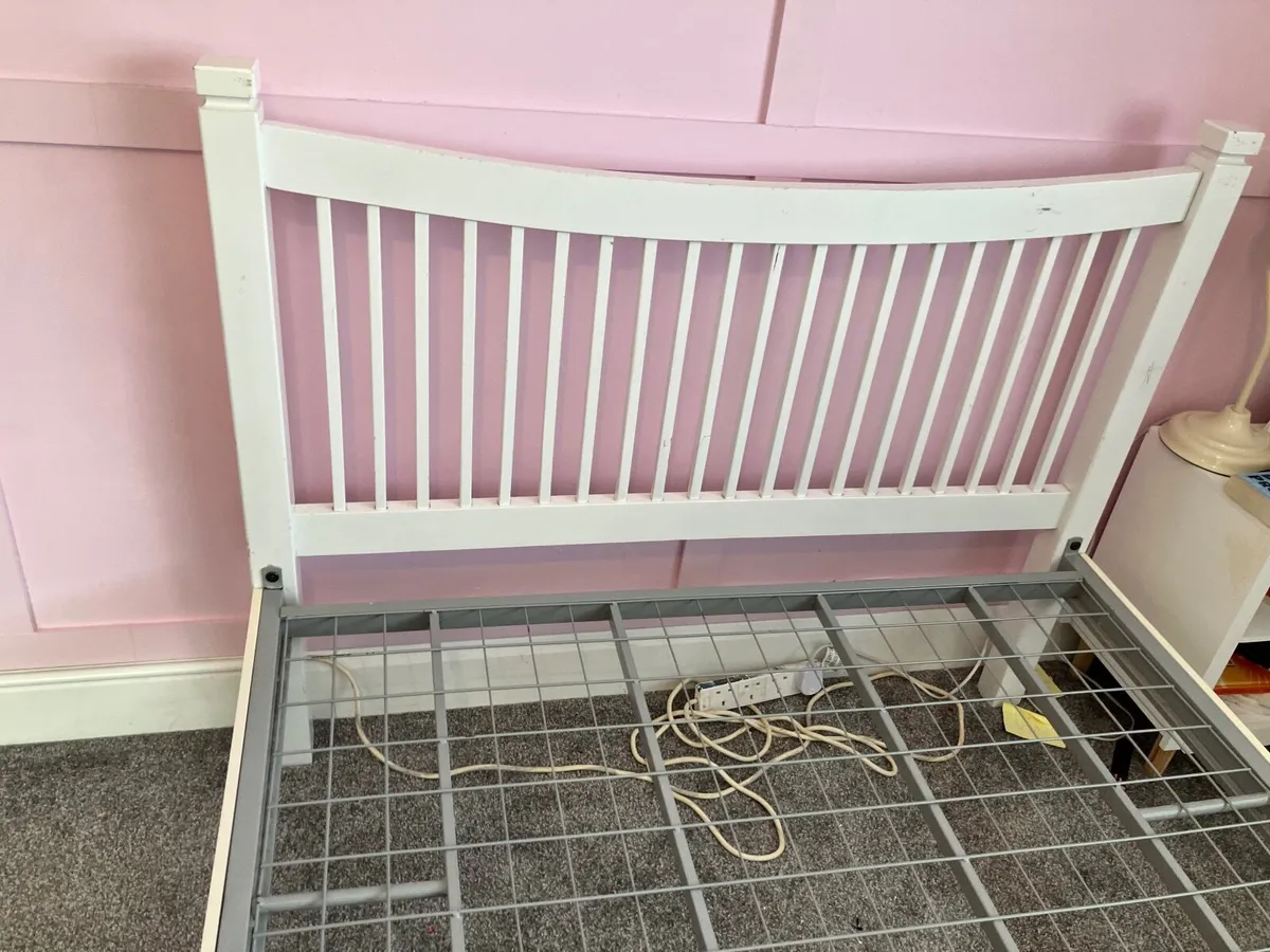 Small Double (4ft wide) Bed and mattress - Image 2