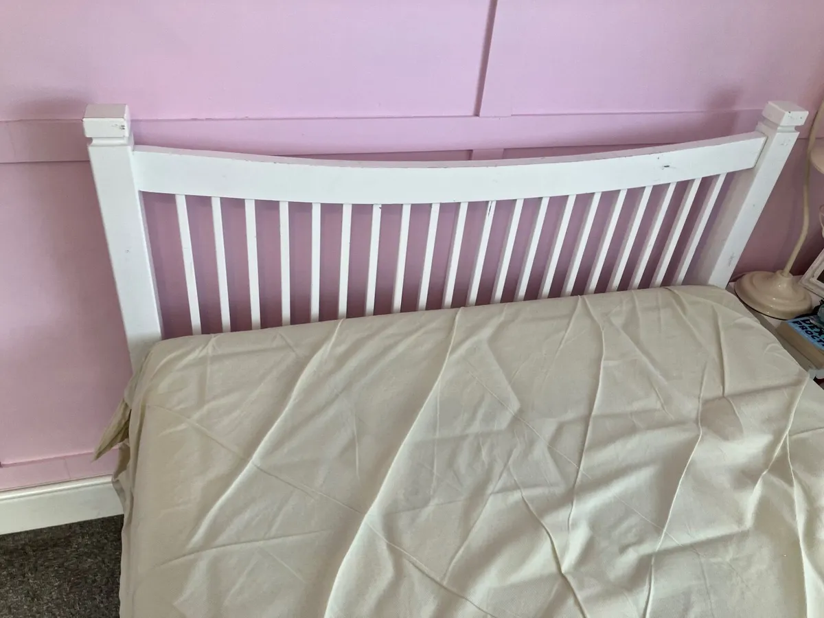 Small Double (4ft wide) Bed and mattress - Image 4
