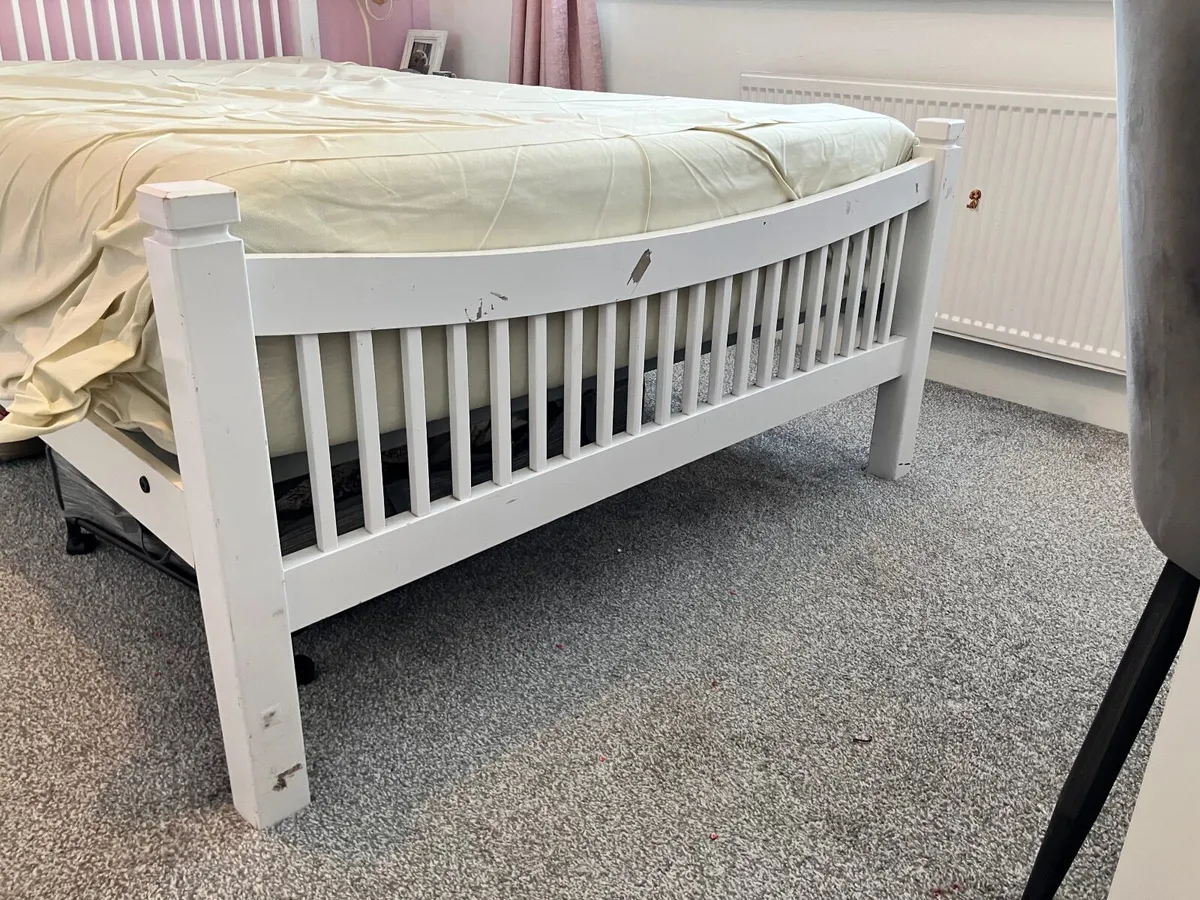 Small Double (4ft wide) Bed and mattress - Image 4
