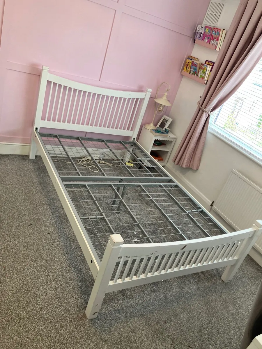 Small Double (4ft wide) Bed and mattress - Image 3