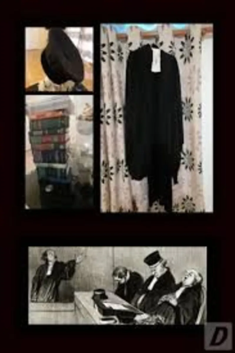 Judge Solicitor Barrister Costume +Law Court Books - Image 1