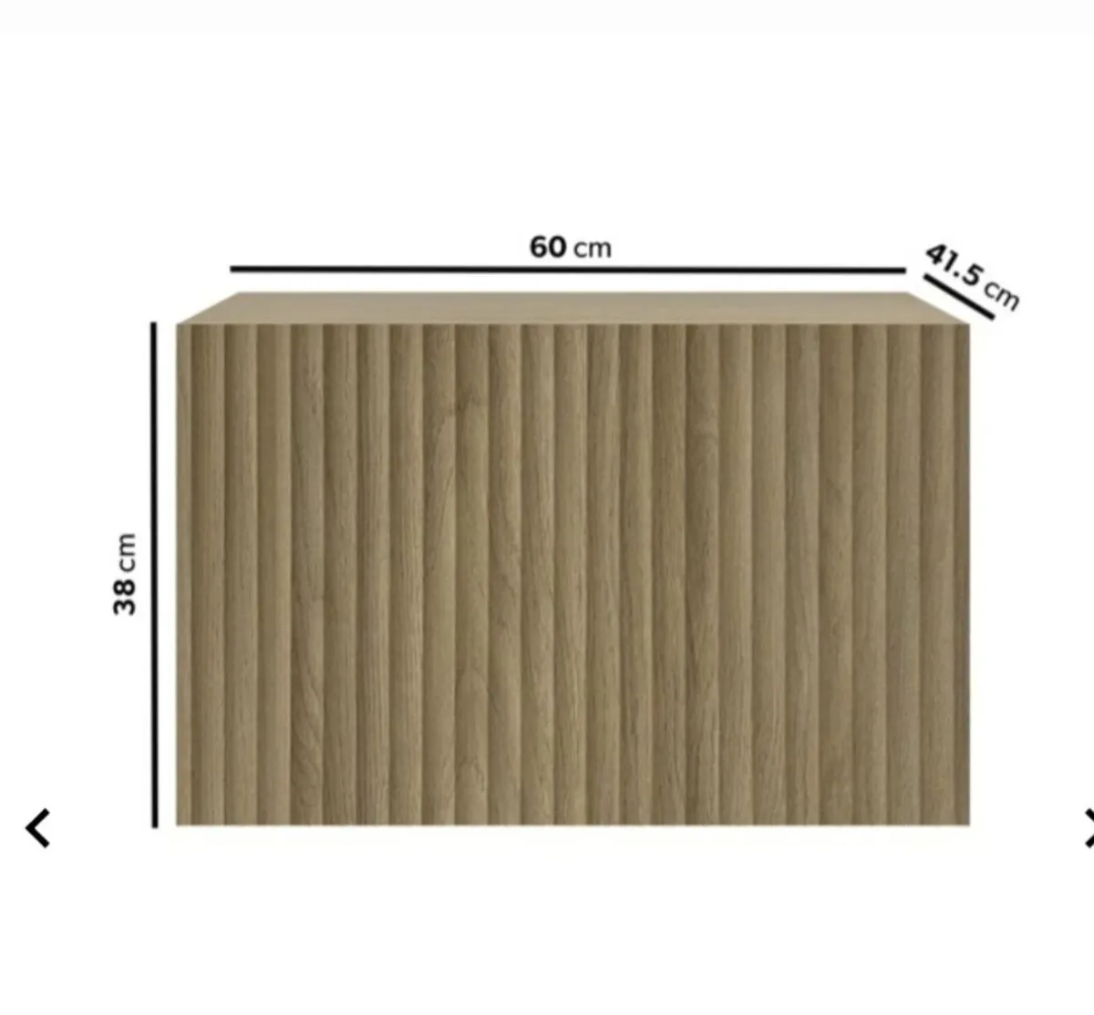 Oak Ribbed Wall Mounted or Floor Storage Unit - Image 1