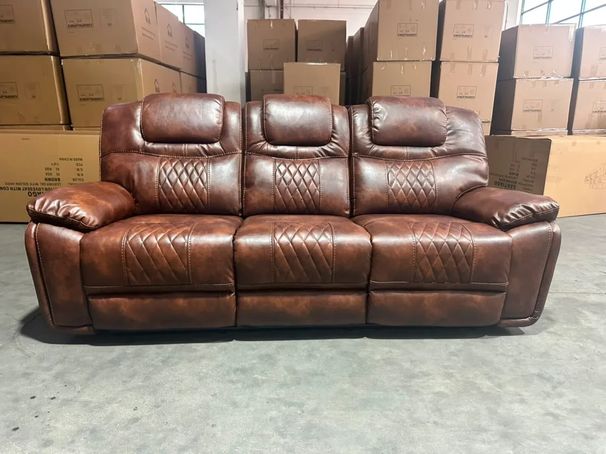 New Brown leather Santiago Sofas - Image 3