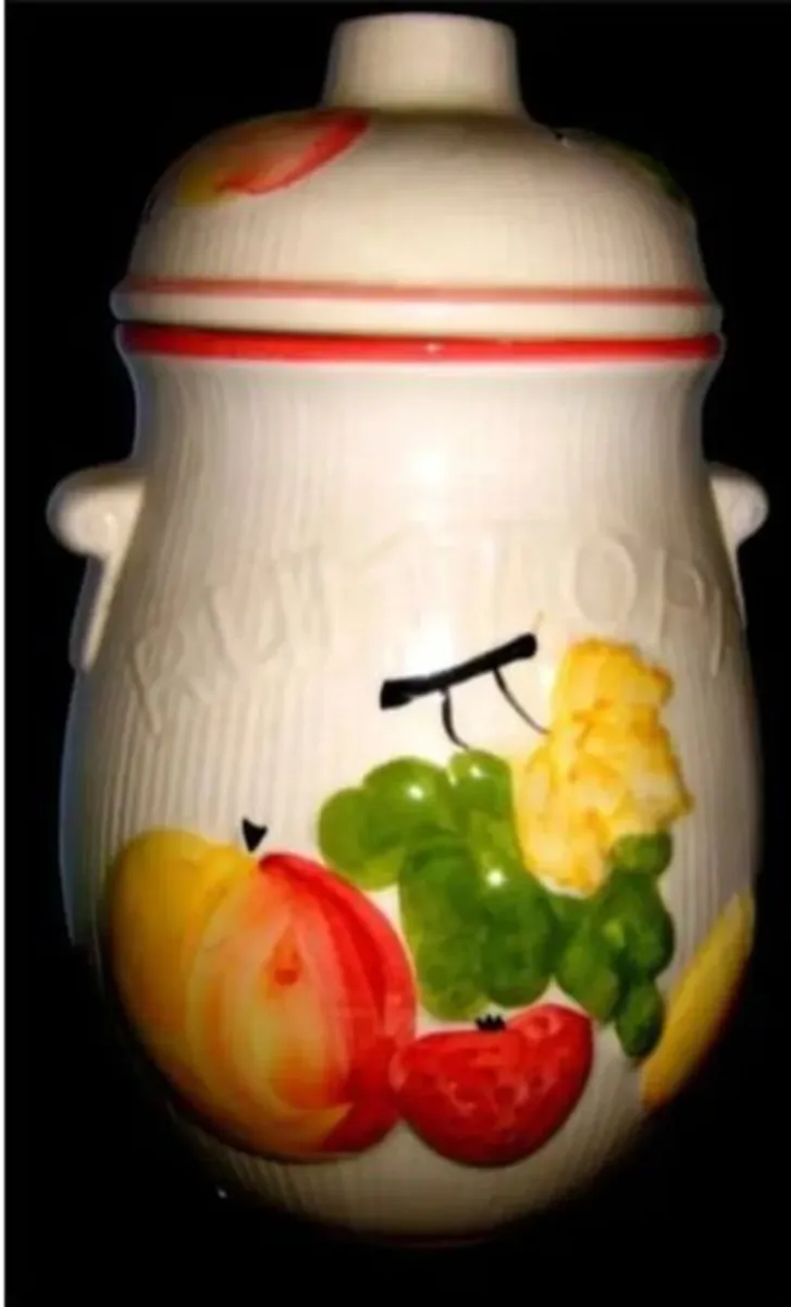 Pristine Vintage Ceramic Rumtopf Jar - Image 1
