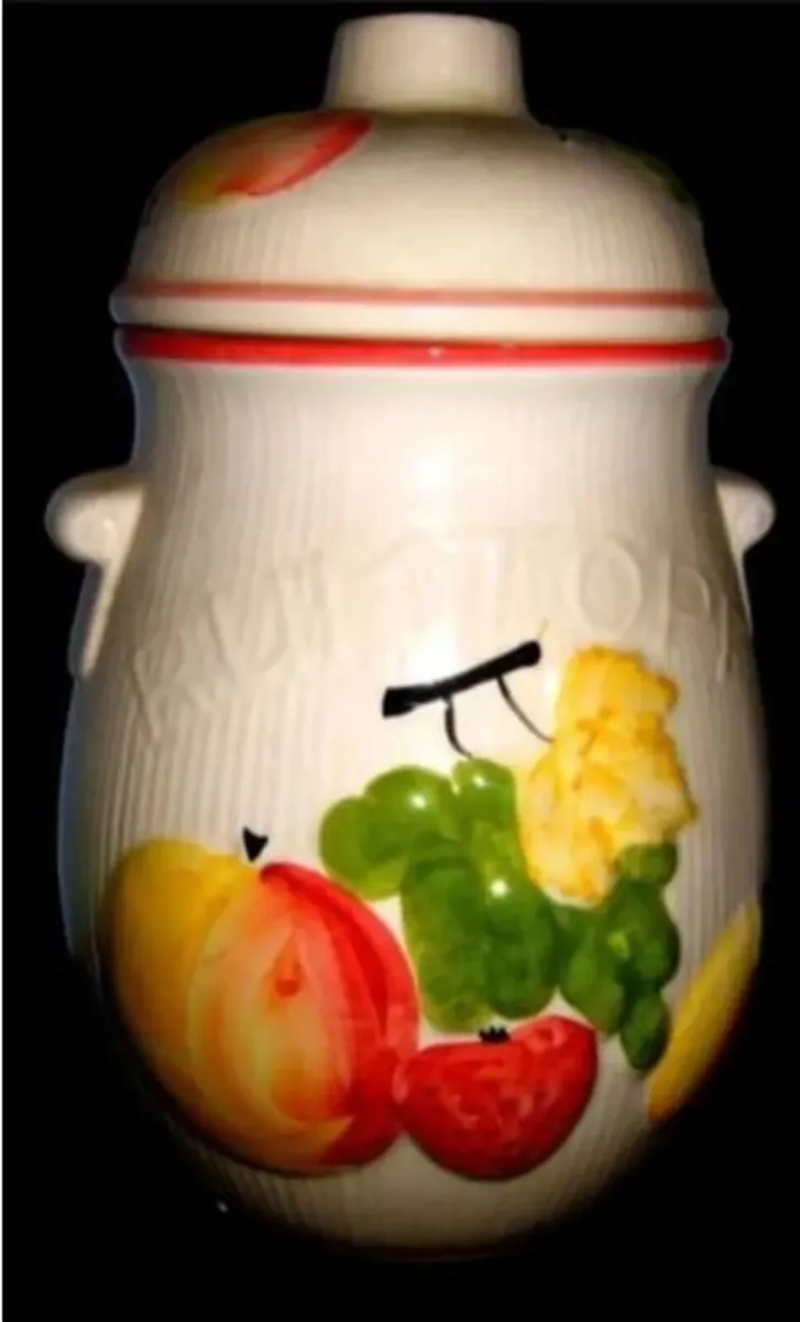 Pristine Vintage Ceramic Rumtopf Jar - Image 3