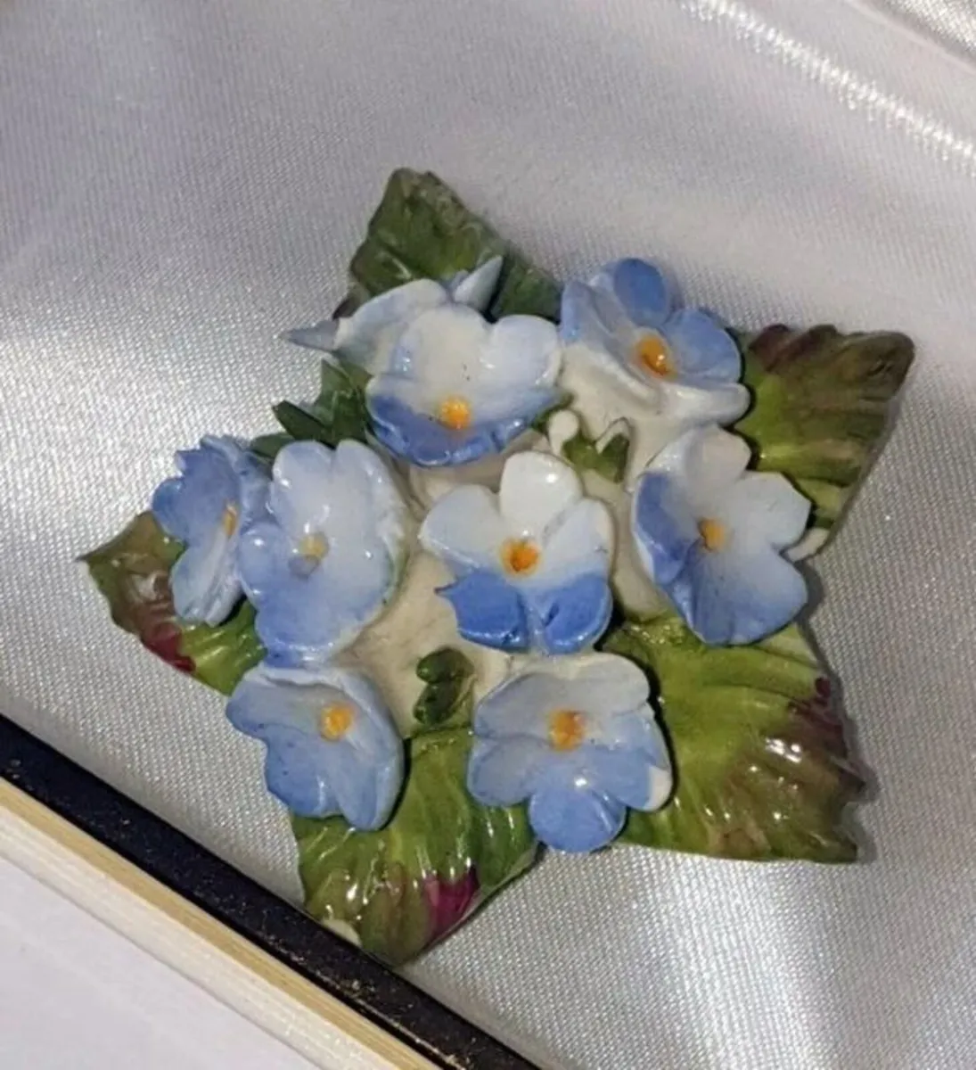 Vintage Aynsley Fine Bone China Floral Brooch - Image 1