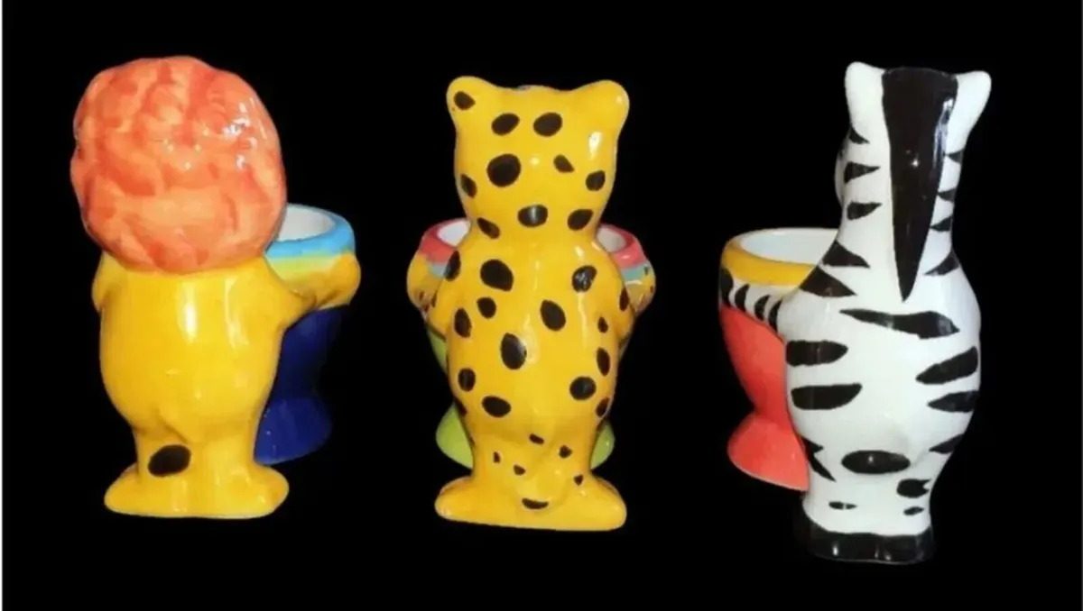 Rare Vintage Harrods Ceramic Animal Egg Cups Set - Image 4