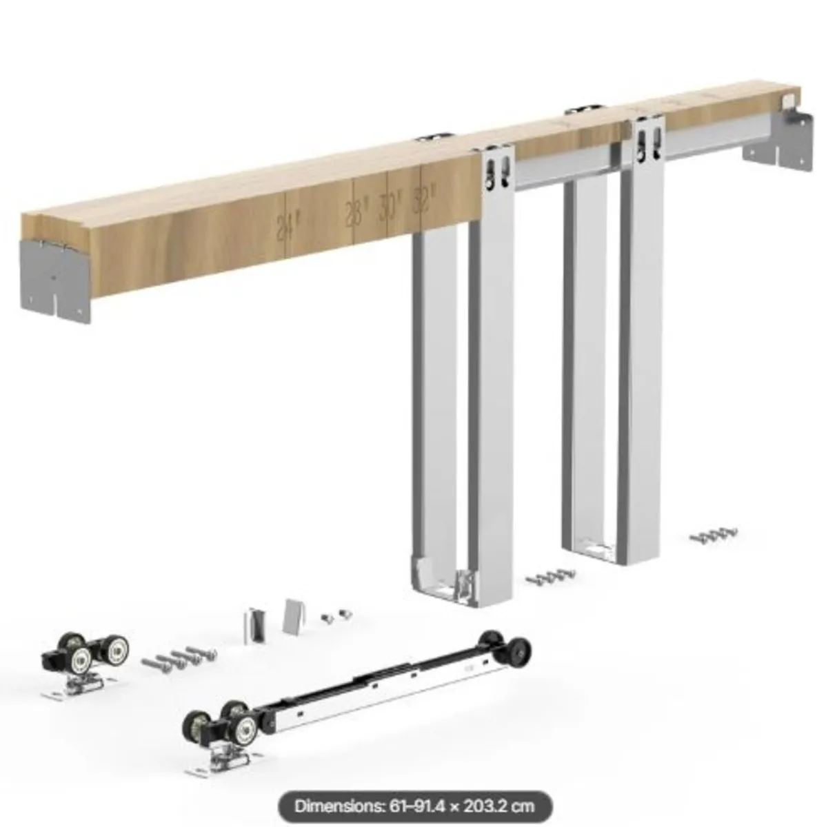 Pocket Door Frame Kit, for 610-914mm Wide 2032mm - Image 1