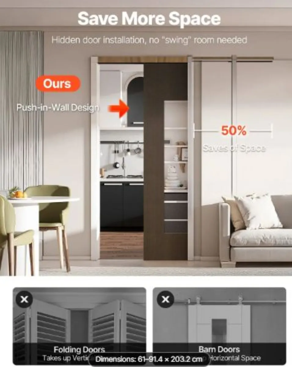 Pocket Door Frame Kit, for 610-914mm Wide 2032mm - Image 3