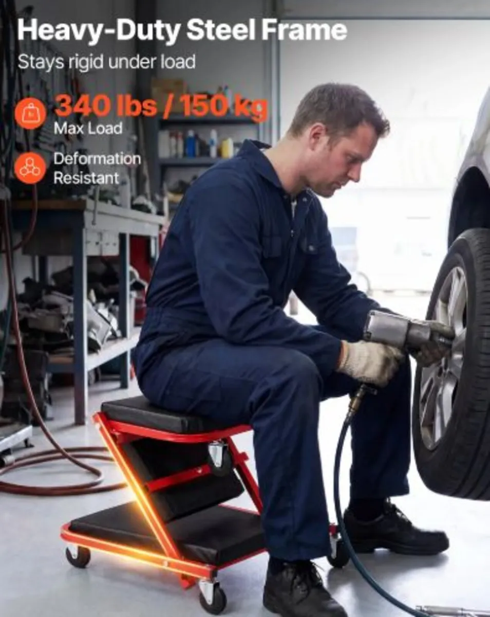 920mm 3-in-1 Folding Mechanic Creeper, Z-Creeper - Image 3