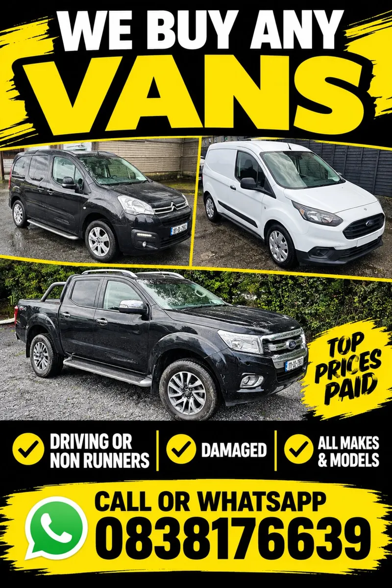 We buy Vans and 4x4s