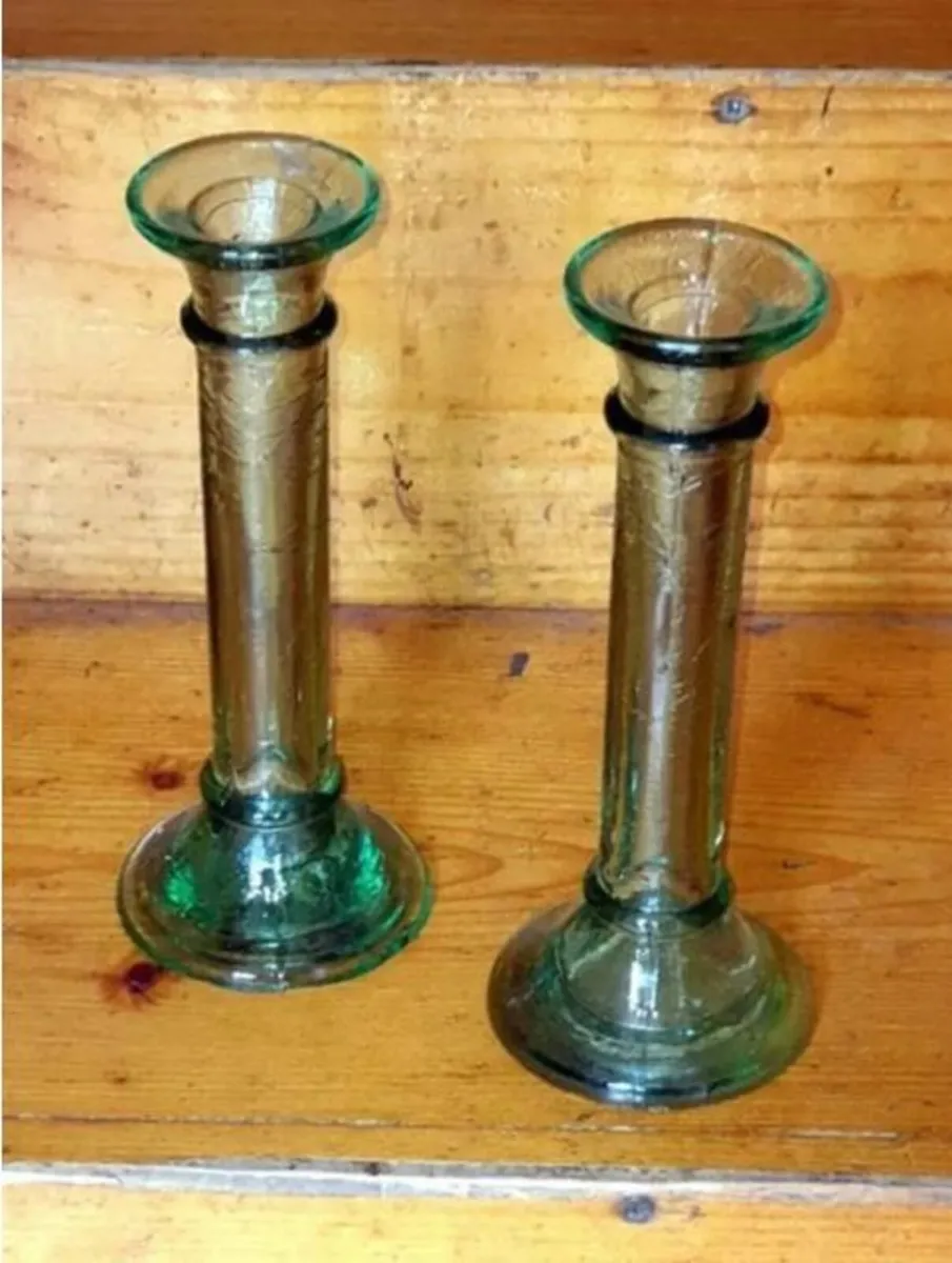 Pair of Vintage Vetreria Etrusca Candlesticks - Image 1