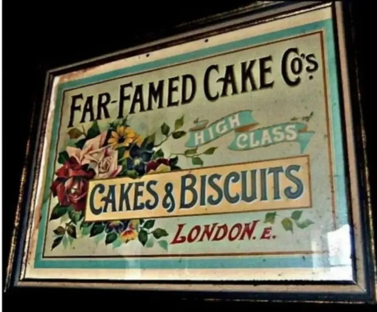 Vintage Framed 'Far Famed Cake Co' Ad - Image 2