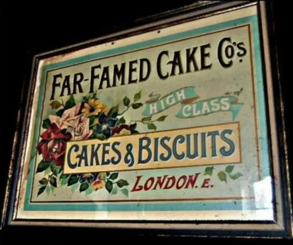 Vintage Framed 'Far Famed Cake Co' Ad - Image 1