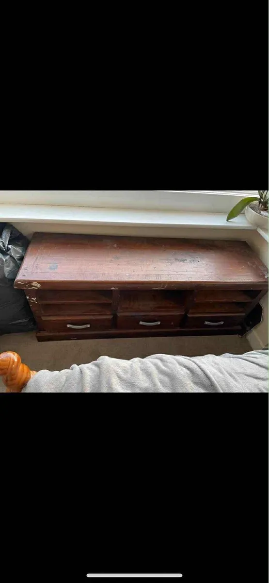 wooden unit side board - Image 3